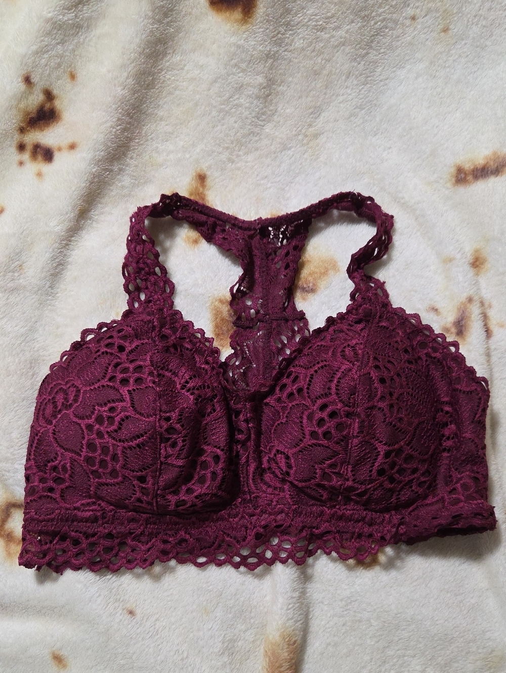 Maurices Lace Racerback Bralette in Deep Wine